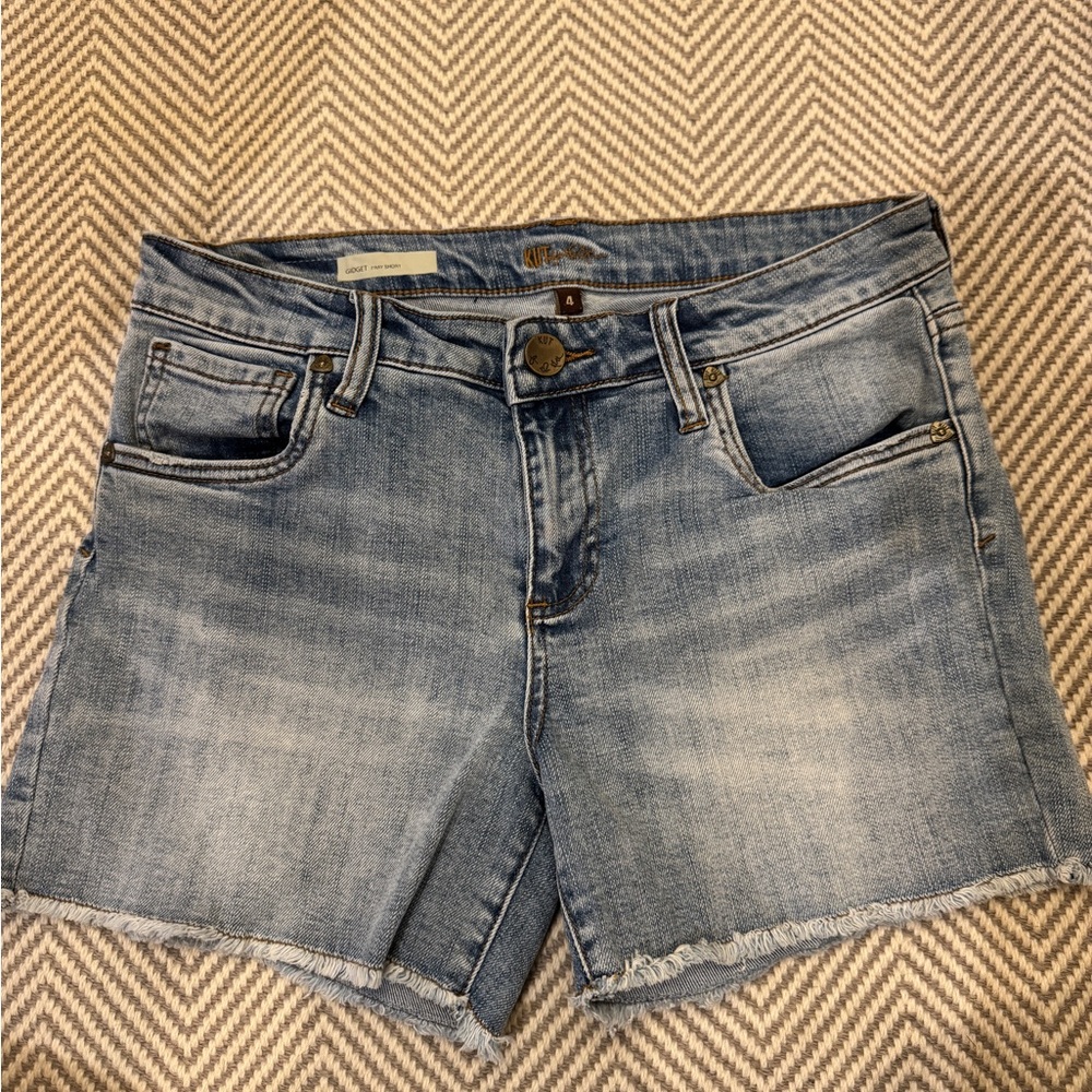 Kut from the Kloth Light Blue Fray Shorts